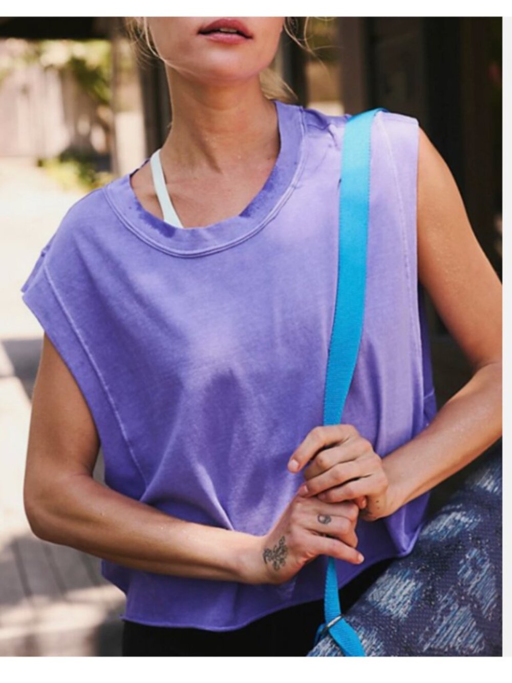 NWOT Free People Movement Inspire Tank Purple Size Small